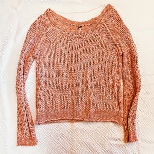 Free people pink knit sweater size small
